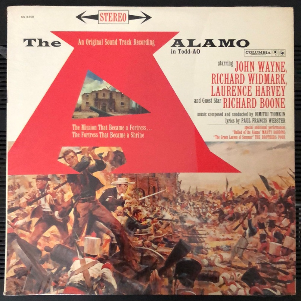 Tiompkin And Webster The Alamo Movie Soundtrack Vinyl Lp